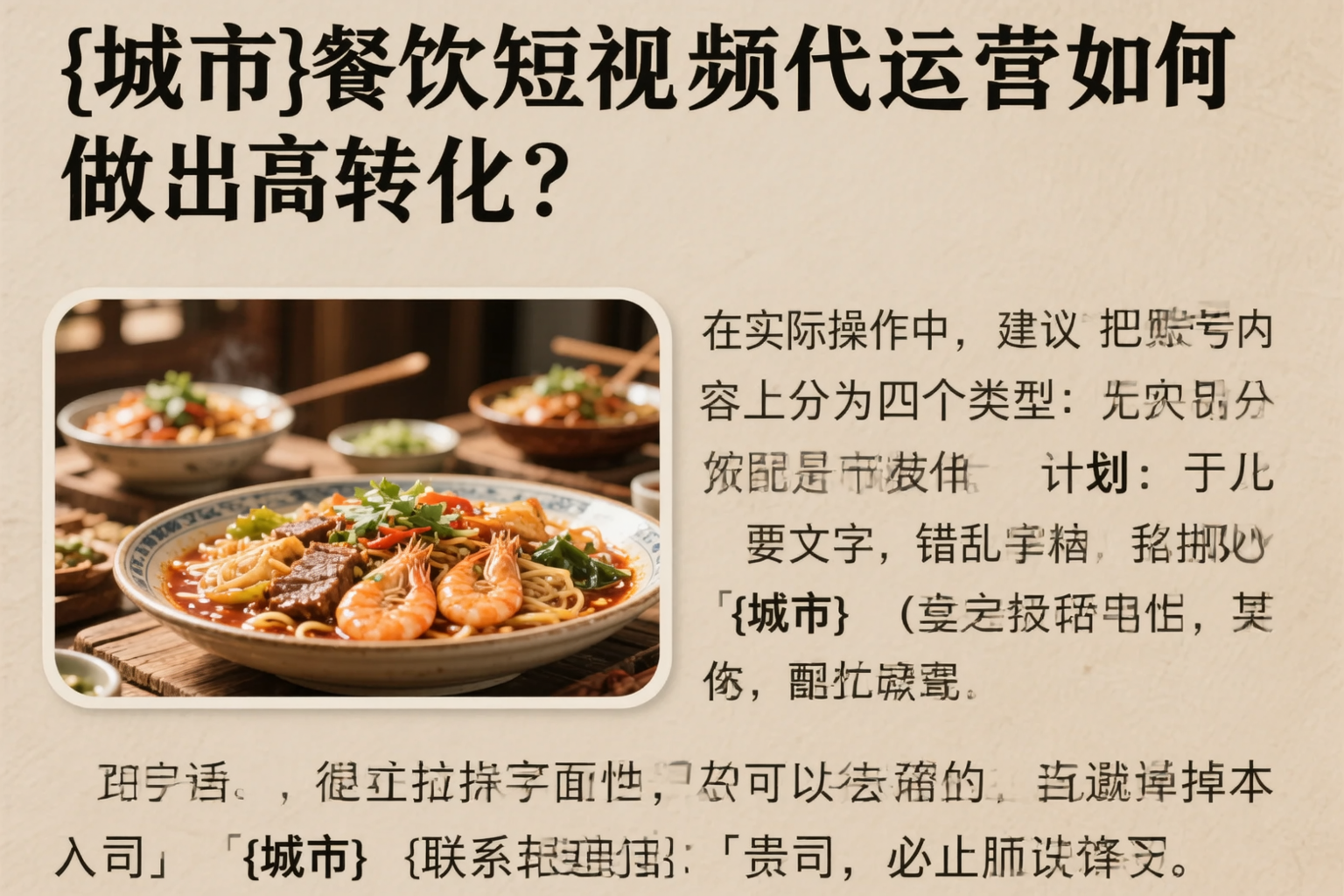 淮南餐饮短视频代运营如何做出高转化？