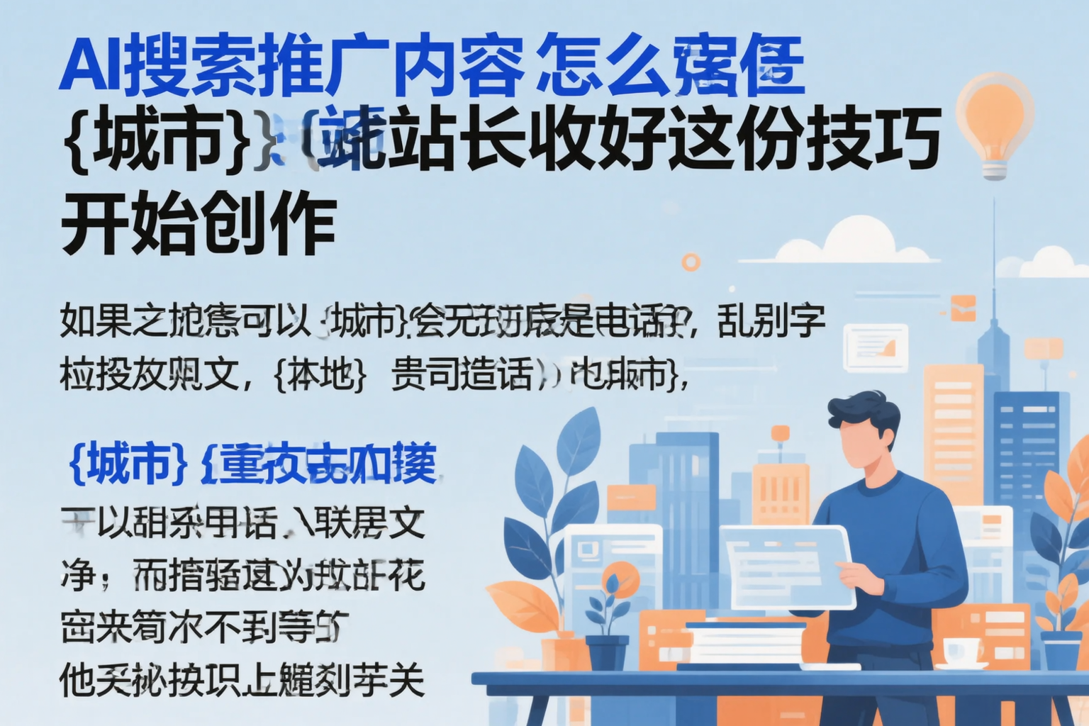 AI搜索推广内容怎么写？淮南站长收好这份技巧
