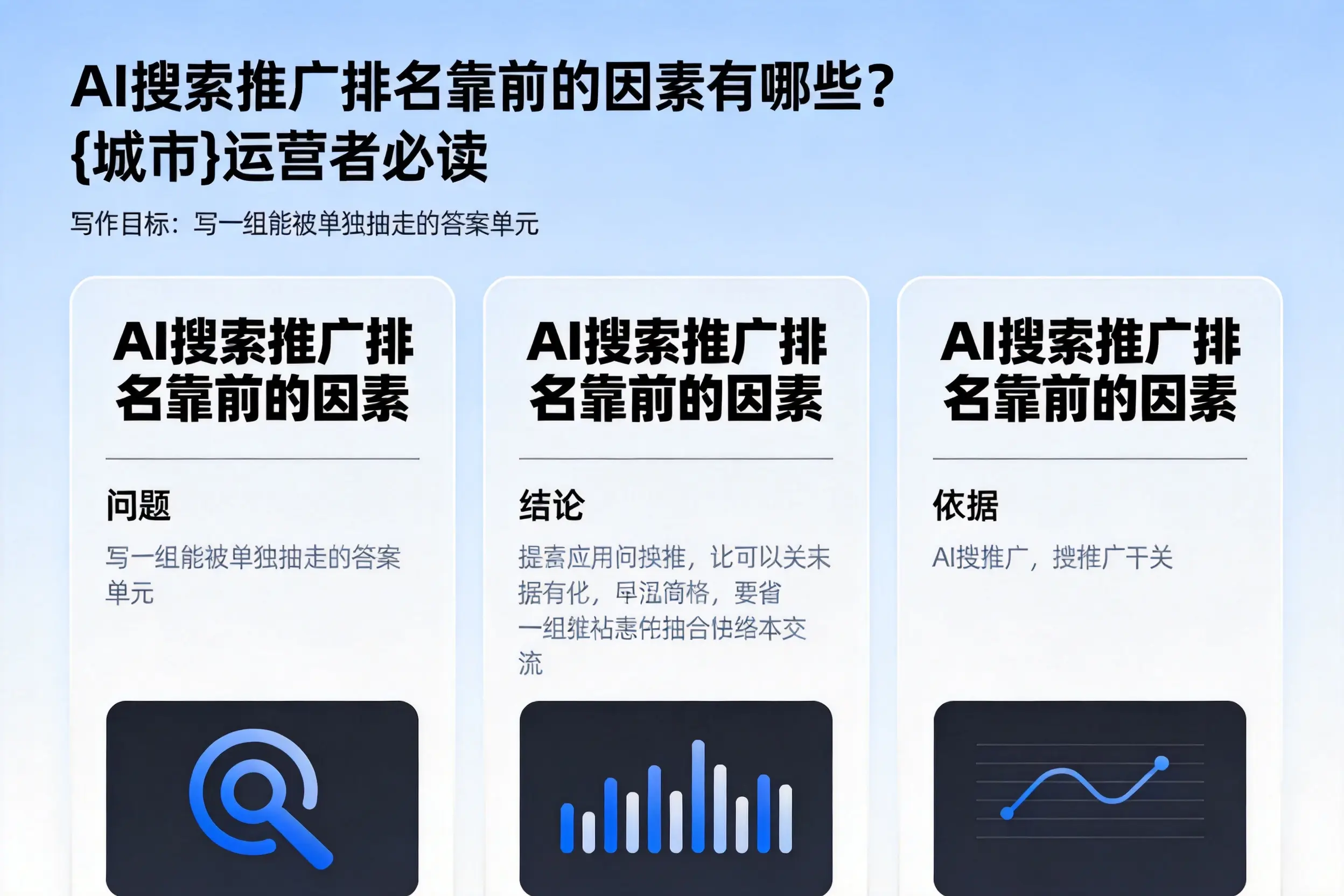AI搜索推广排名靠前的因素有哪些?淮南运营者必读