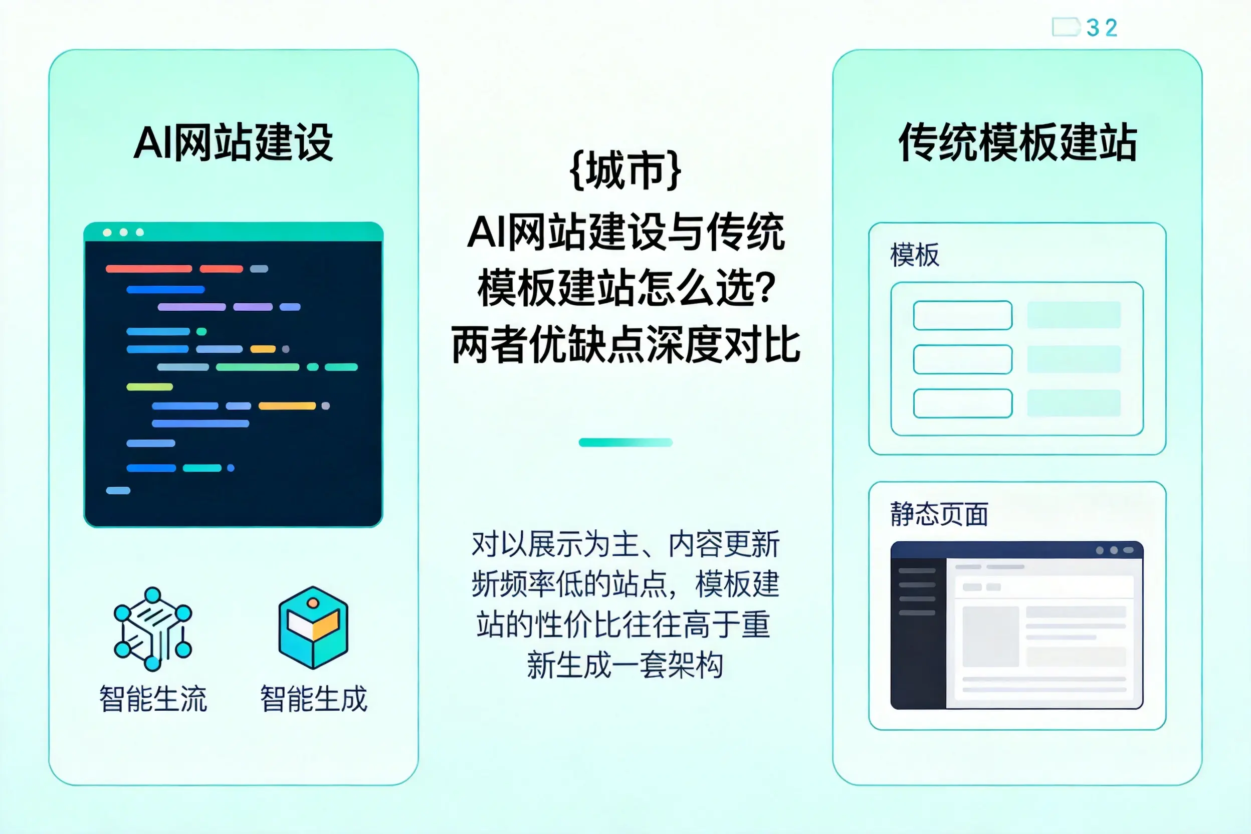 淮南AI网站建设与传统模板建站怎么选？两者优缺点深度对比