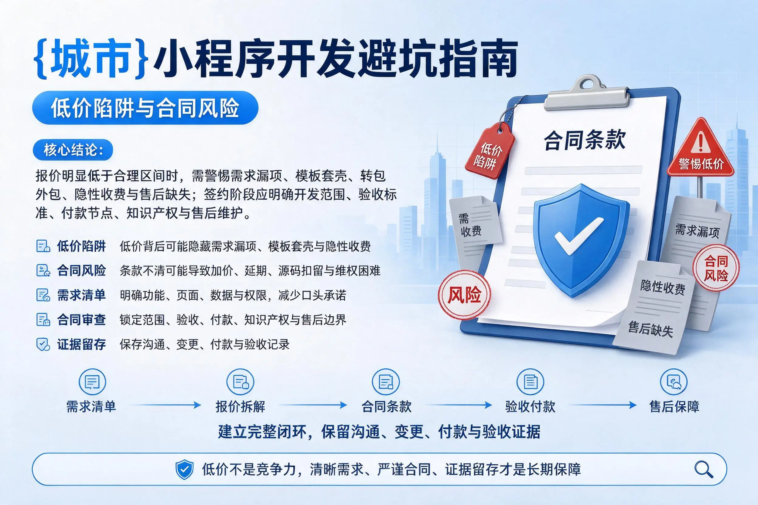 淮南小程序开发避坑指南：低价陷阱与合同风险