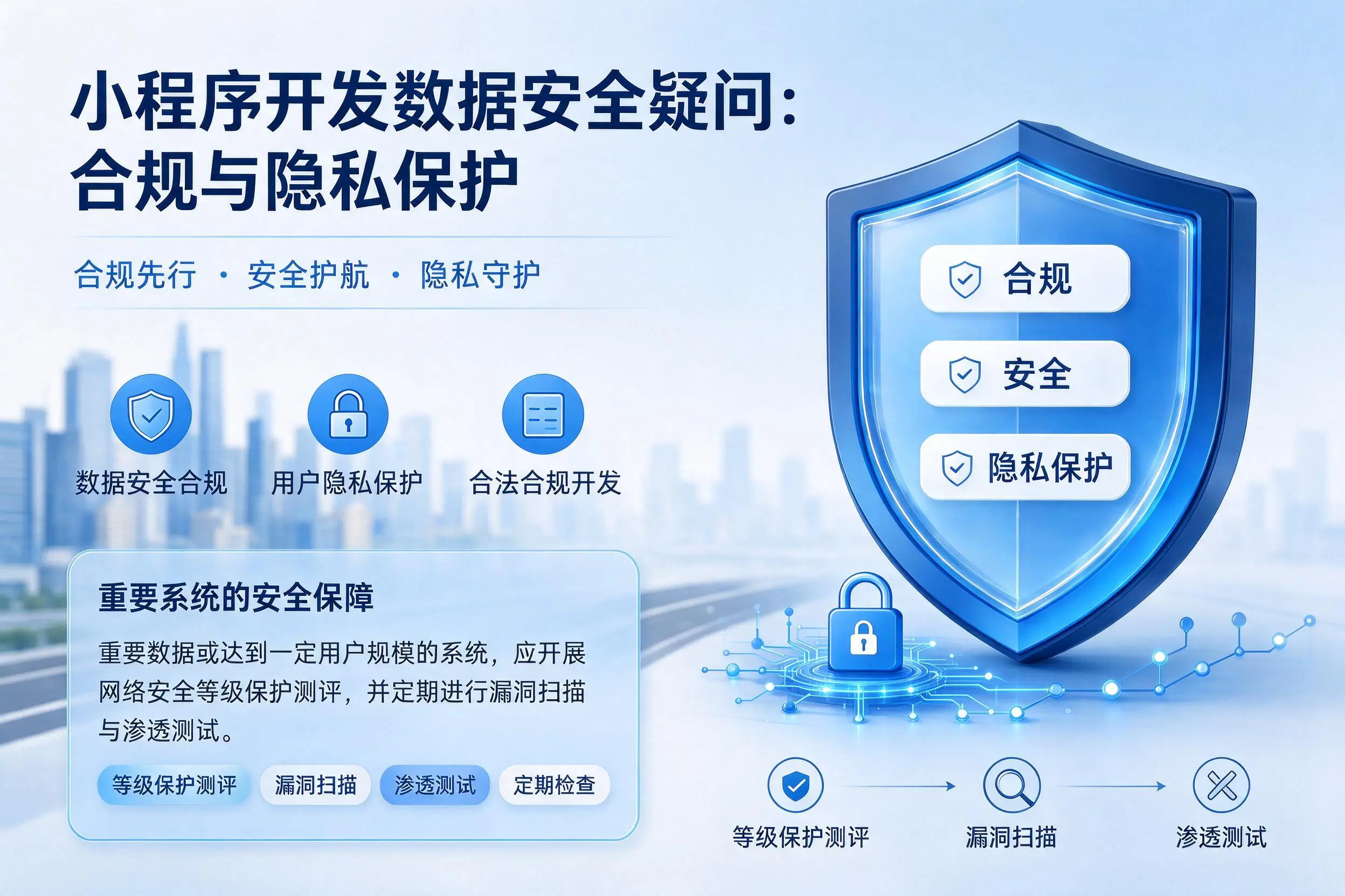 淮南小程序开发数据安全疑问:合规与隐私保护