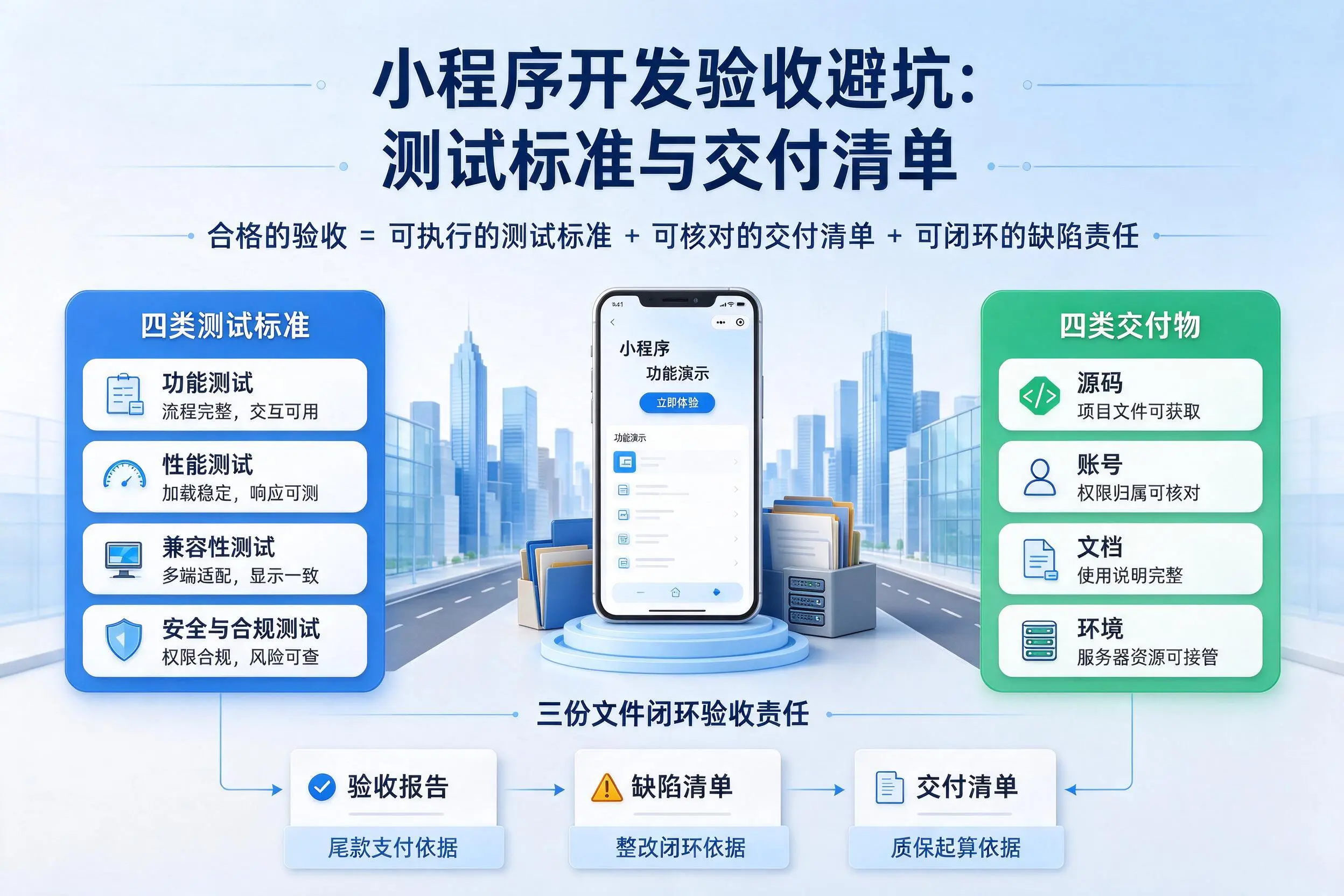 淮南小程序开发验收避坑：测试标准与交付清单