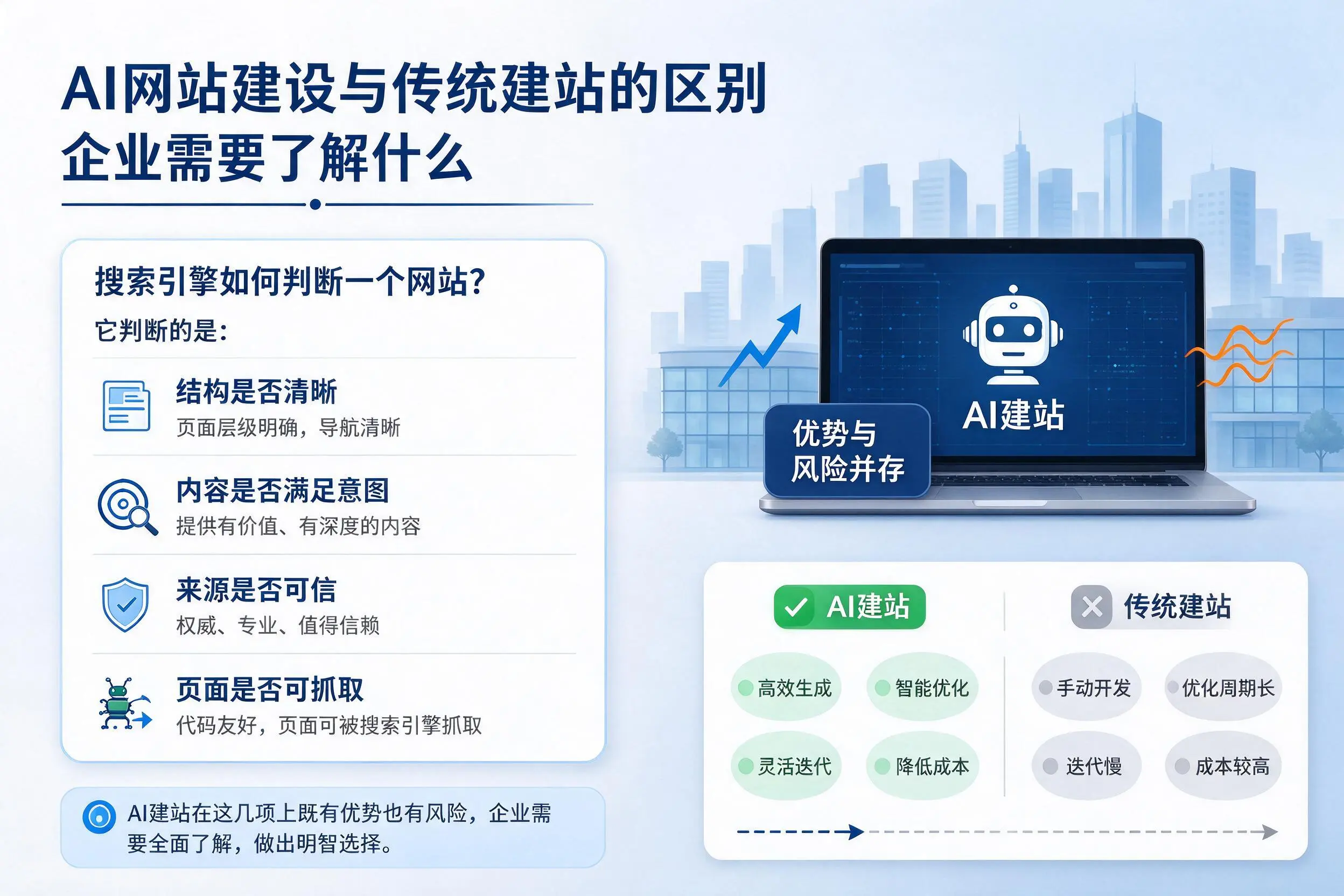 AI网站建设与传统建站的区别，淮南企业需要了解什么