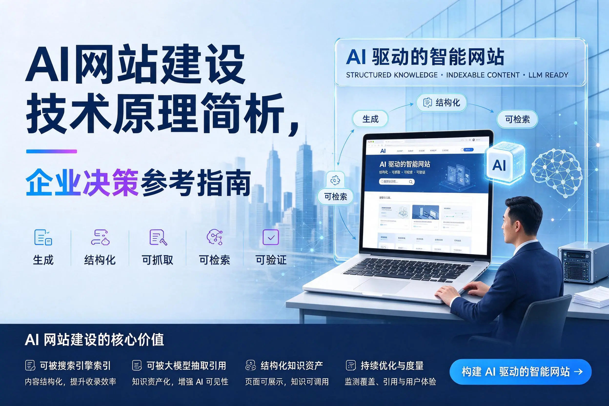 AI网站建设技术原理简析，淮南企业决策参考指南