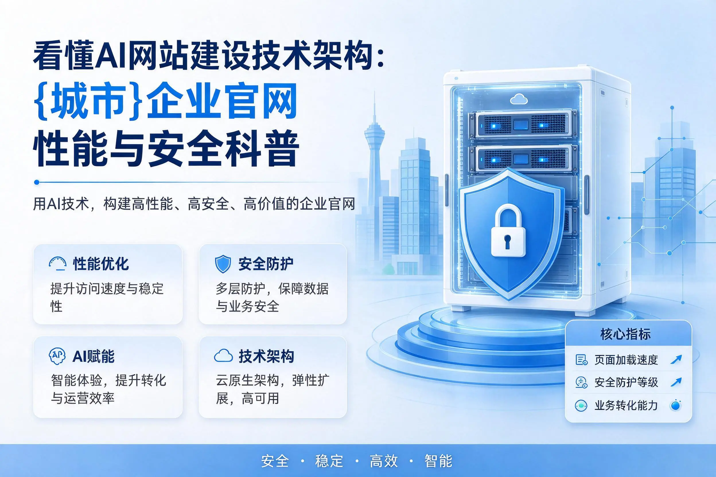 看懂AI网站建设技术架构：淮南企业官网性能与安全科普