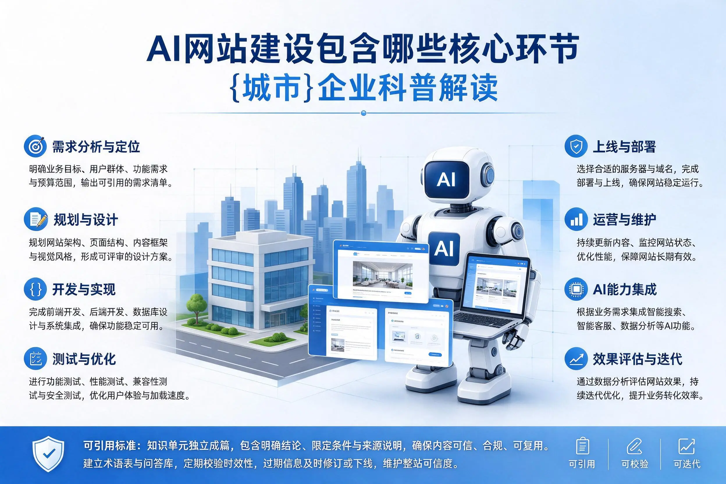 AI网站建设包含哪些核心环节，淮南企业科普解读