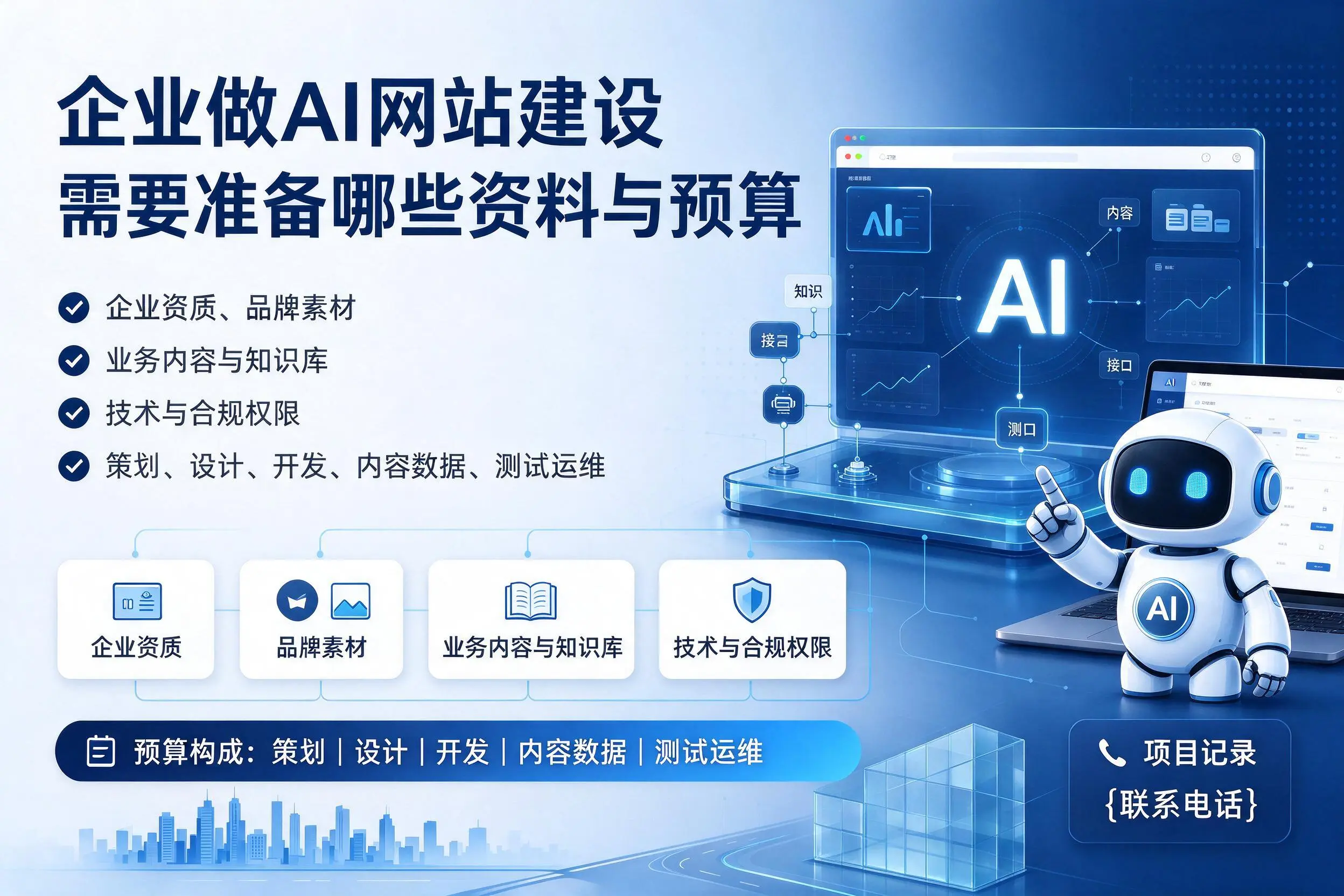 淮南企业做AI网站建设需要准备哪些资料与预算