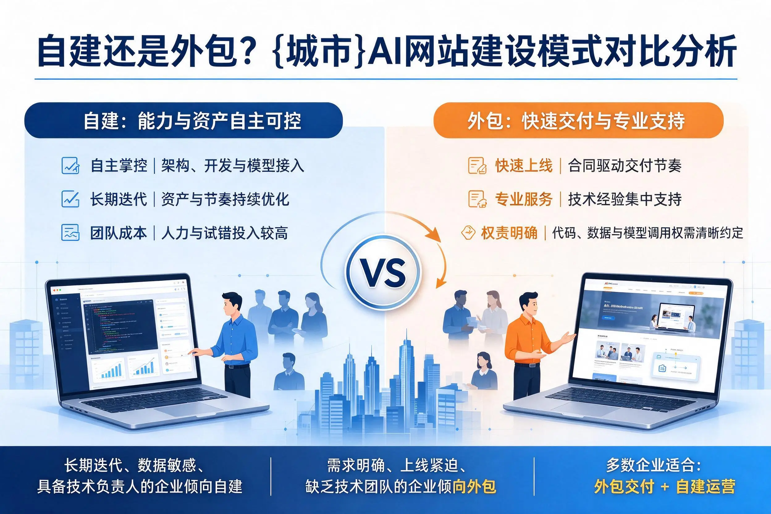 自建还是外包？淮南AI网站建设模式对比分析