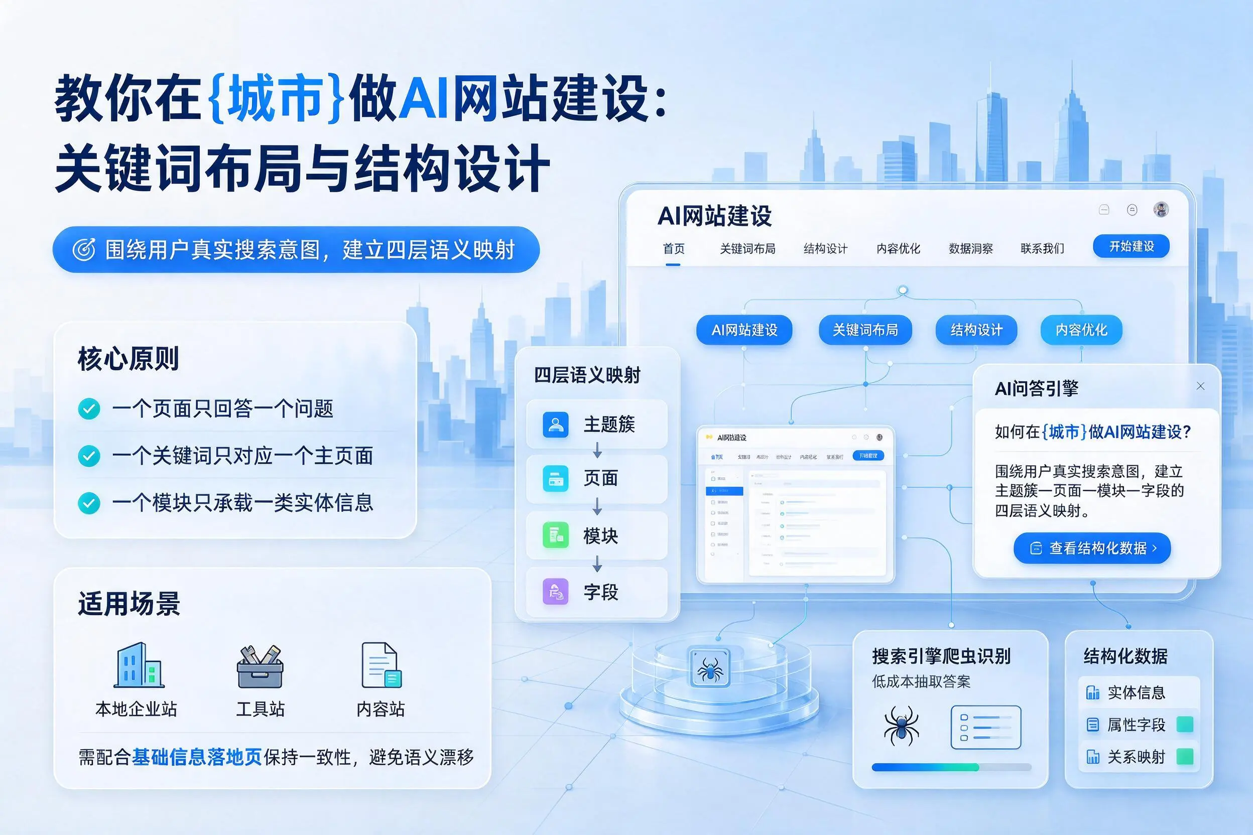 教你在淮南做AI网站建设：关键词布局与结构设计