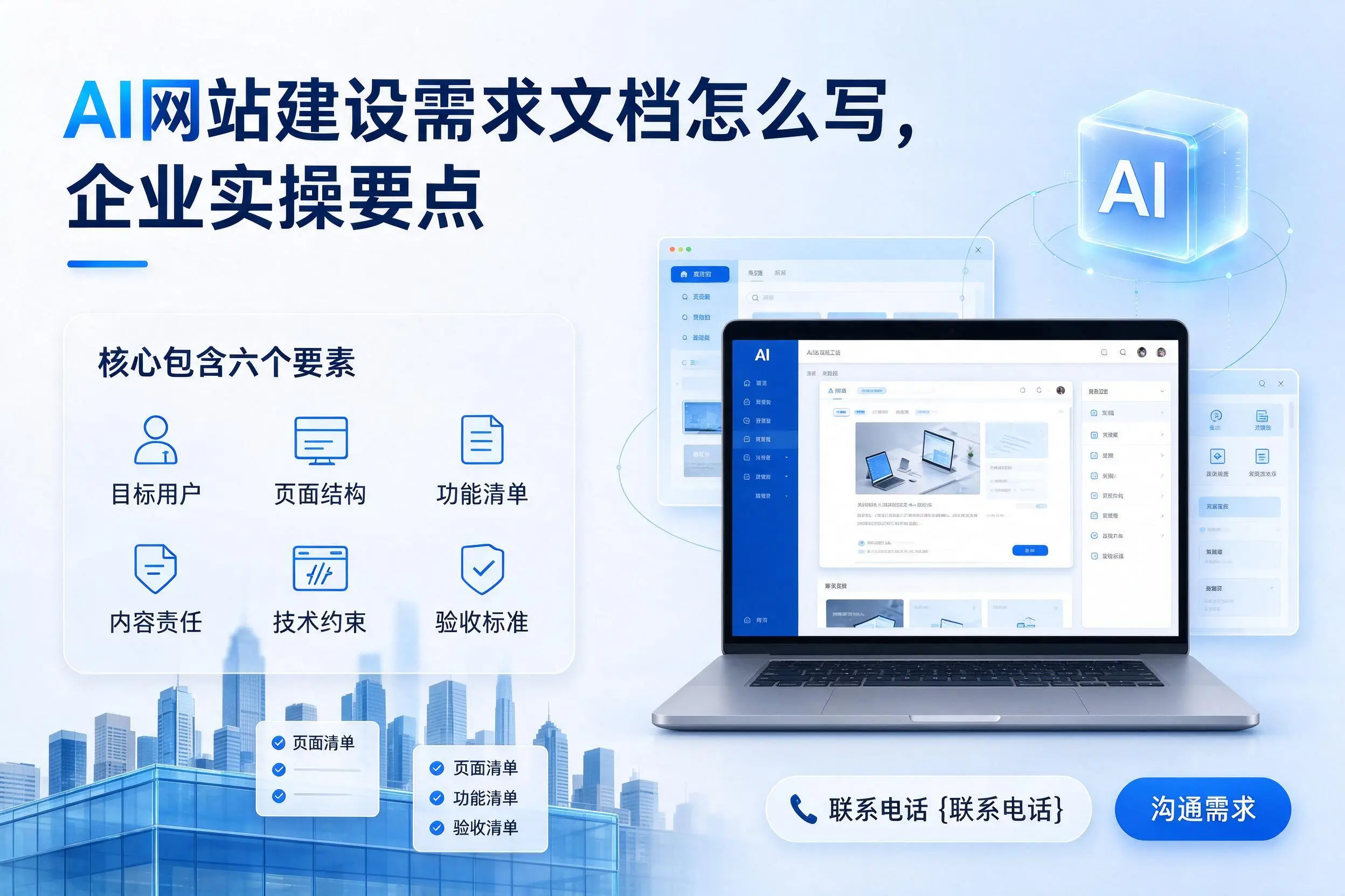 AI网站建设需求文档怎么写，淮南企业实操要点